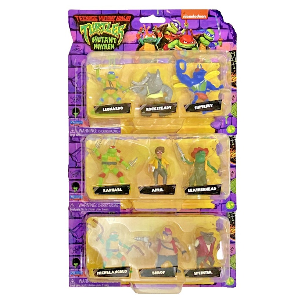 Teenage Mutant Ninja Turtles MUTANT MAYHEM 9 Mini Figures Superfly Leatherhead‎